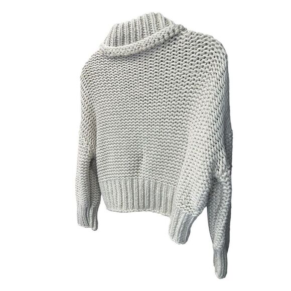 Free People Small My Only Sunshine Sweater Ecru / Cream Chunky Knit Mock Neck - Picture 6 of 14
